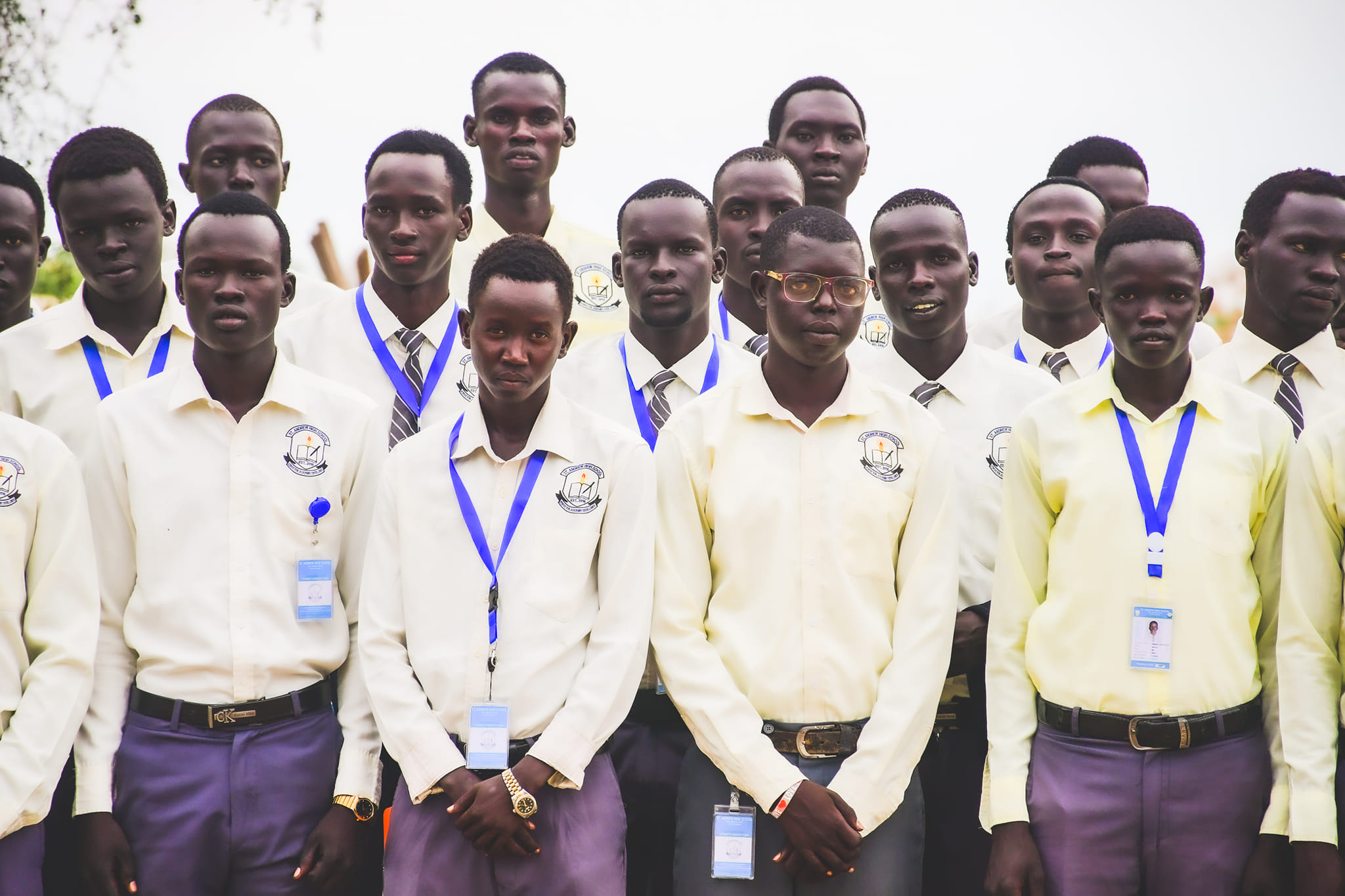 Saint Andrews students standing together in uniform
